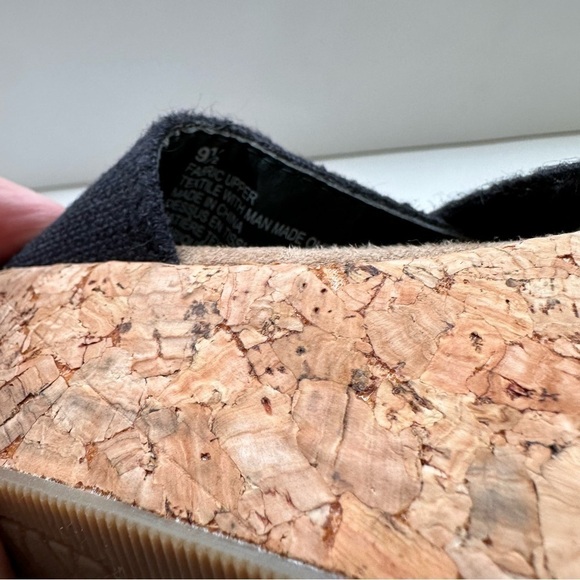 Merona Elastic Strappy Wedge Heel Sandals Black Size 9.5 - Picture 8 of 10